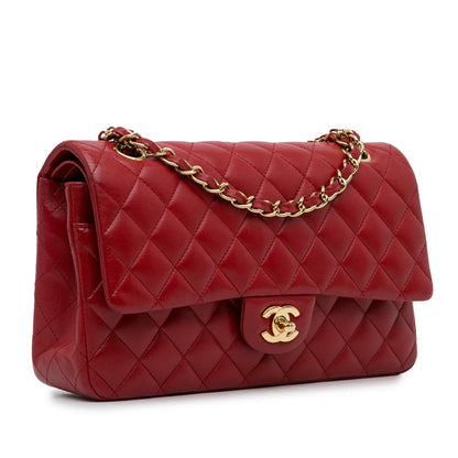 Chanel Medium Classic Lambskin Double Flap (SHG-gYfL1h)