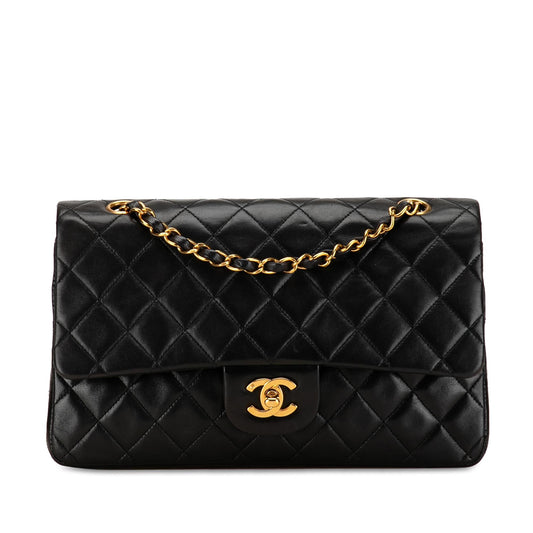 Chanel Medium Classic Lambskin Double Flap (SHG-U6XslK)