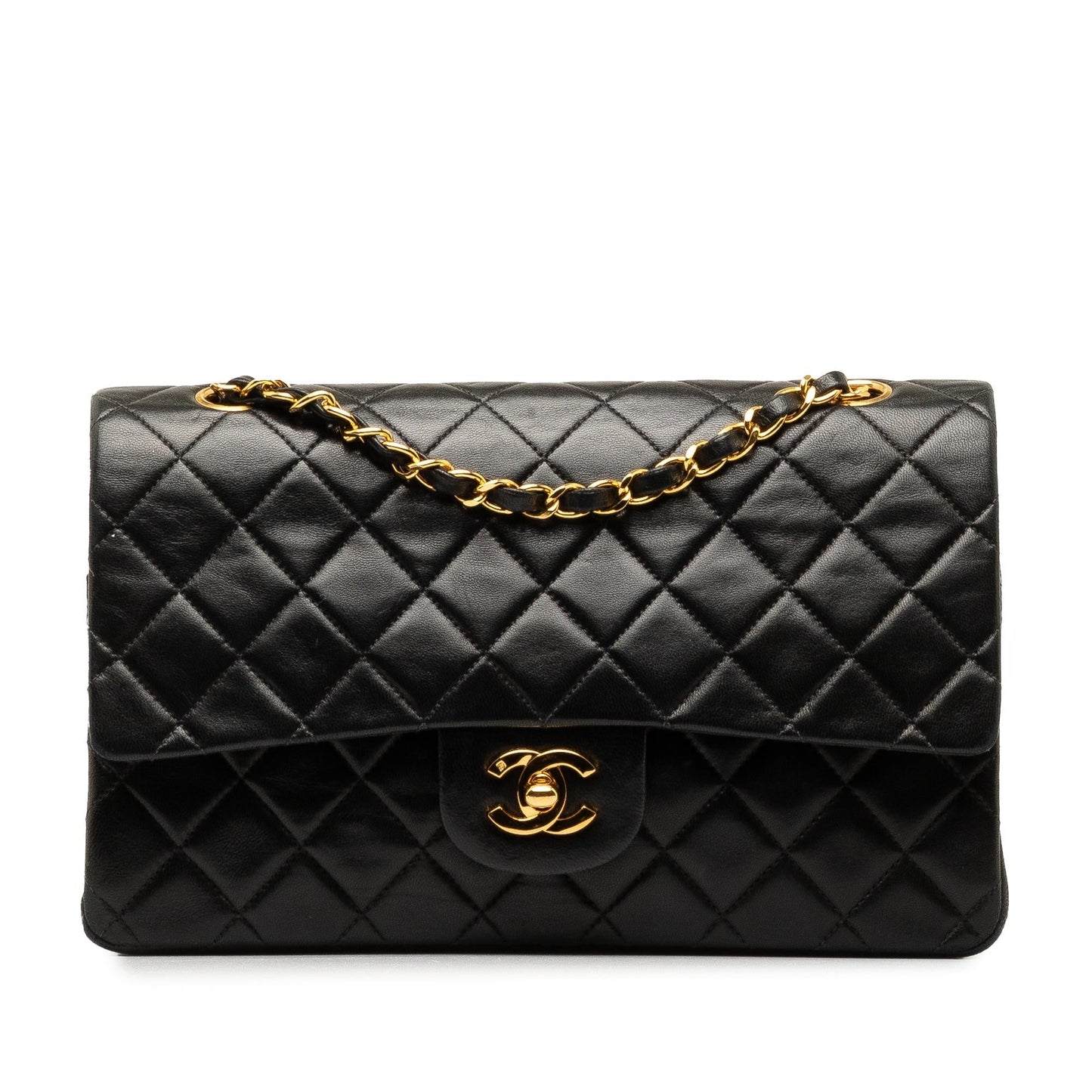 Chanel Medium Classic Lambskin Double Flap (SHG-9pZcmQ)