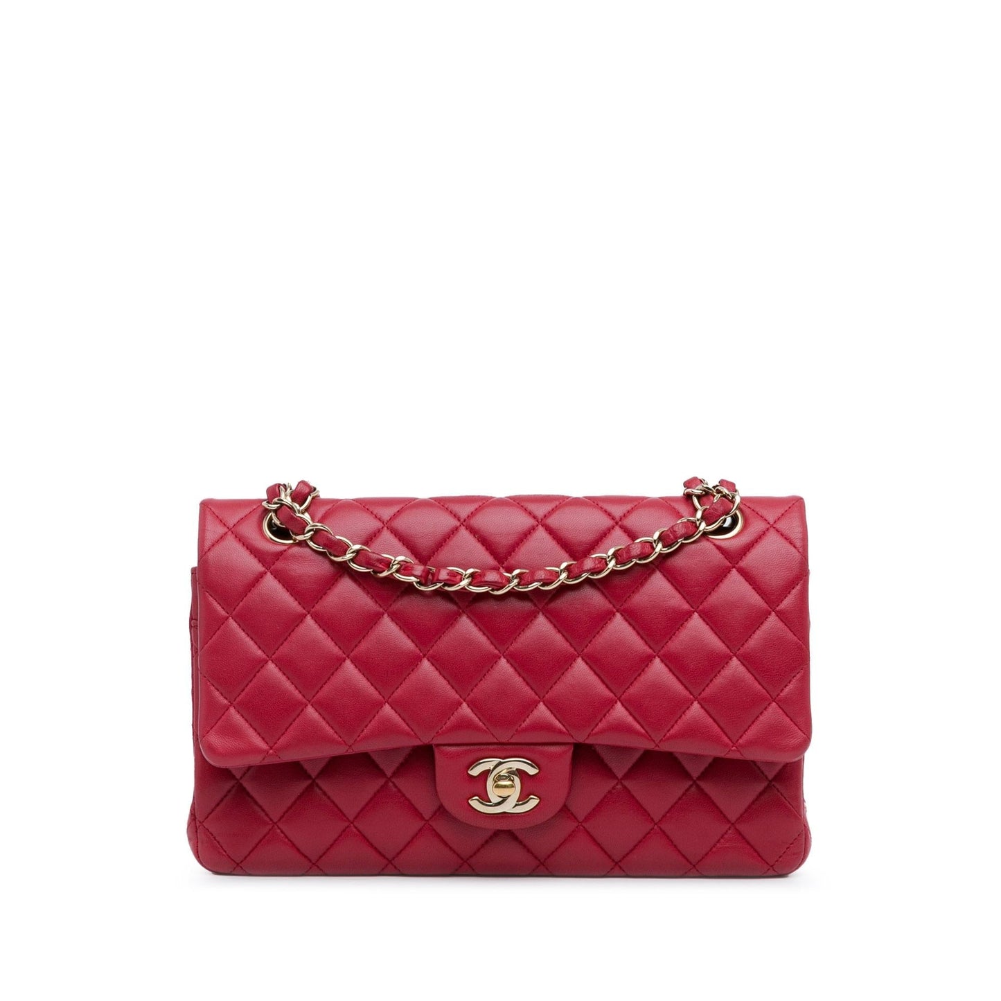 Chanel Medium Classic Lambskin Double Flap (SHG-oRuT74)