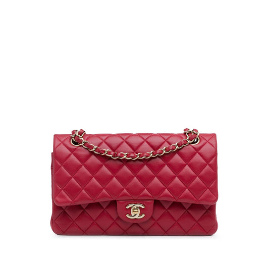 Chanel Medium Classic Lambskin Double Flap (SHG-oRuT74)