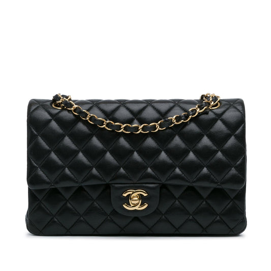 Chanel Medium Classic Lambskin Double Flap (SHG-ABhfkF)