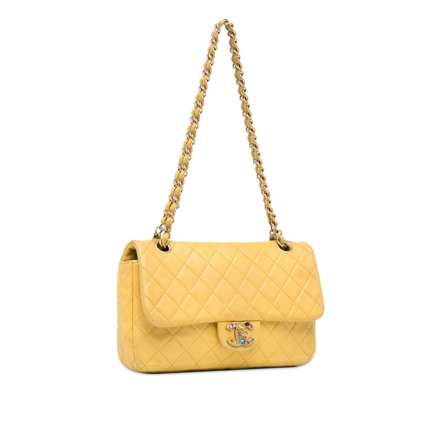 Chanel Medium Classic Lambskin Precious Jewel Single Flap (SHG-XnMA6A)