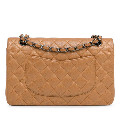Chanel Medium Classic Metallic Caviar Double Flap (SHG-VjNNbF)