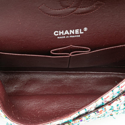Chanel Medium Classic Multicolor Tweed Double Flap
