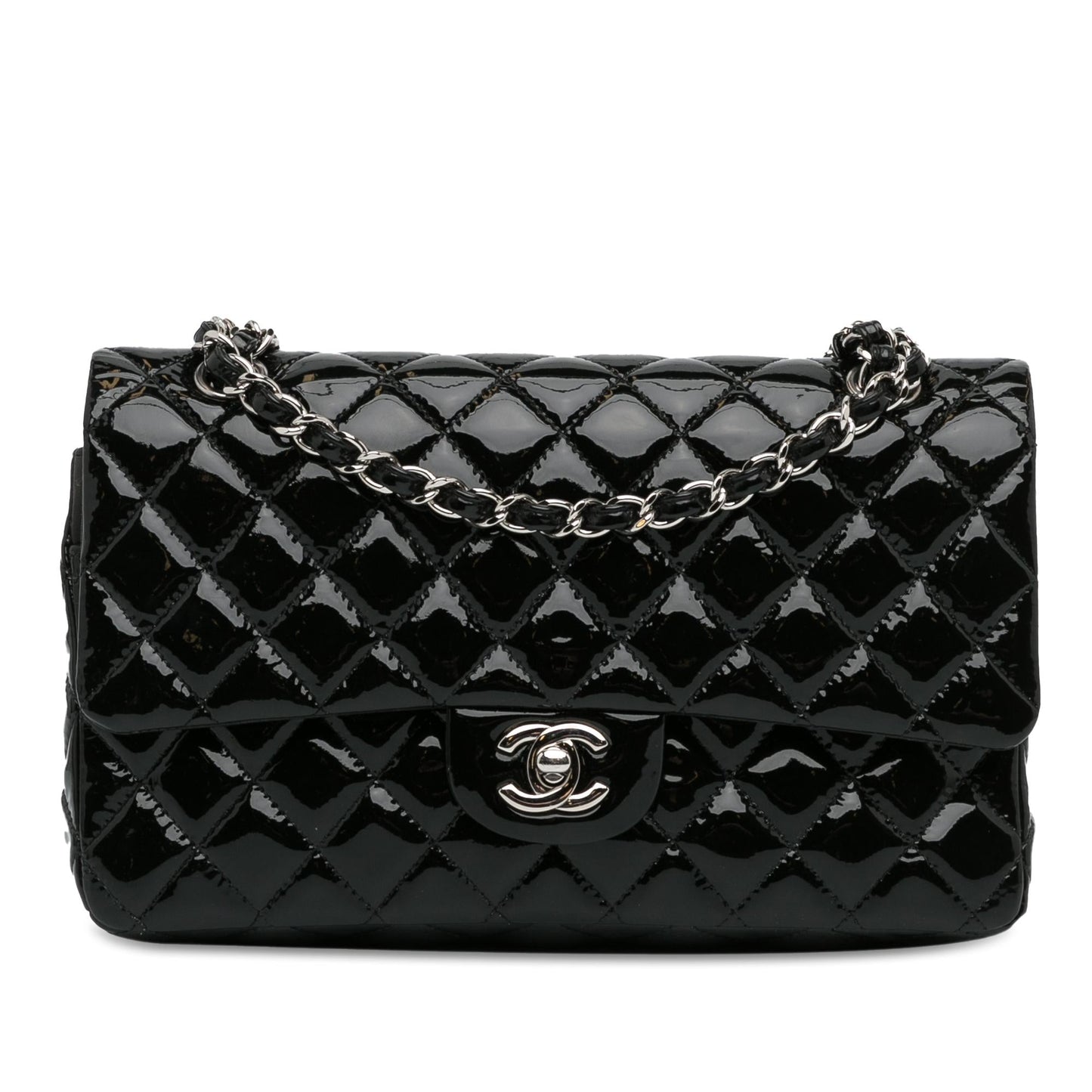 Chanel Medium Classic Patent Double Flap (SHG-mstM2R)