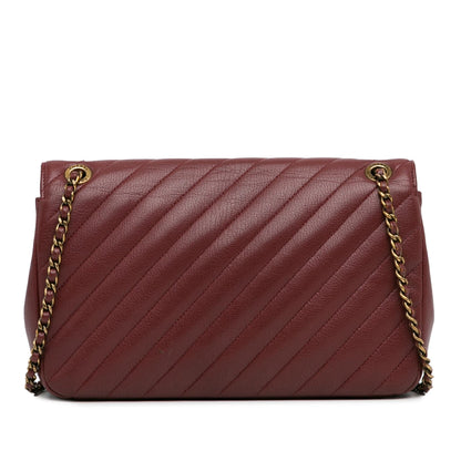 Chanel Medium Diagonal Quilted Goatskin Flap (SHG-HH5O86)