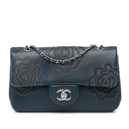 Chanel Medium Embroidered Lambskin Camellia Follies Flap (SHG-TIIm4n)