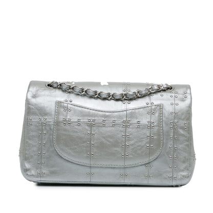 Chanel Medium Glazed Calfskin Grommet Embellished Airline Double Flap (SHG-3ngMjI)