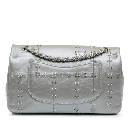 Chanel Medium Glazed Calfskin Grommet Embellished Airline Double Flap (SHG-fbozO4)