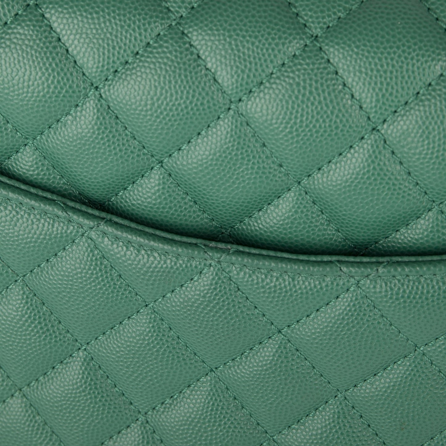 Chanel Medium Green Caviar Coco Handle Bag