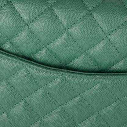 Chanel Medium Green Caviar Coco Handle Bag