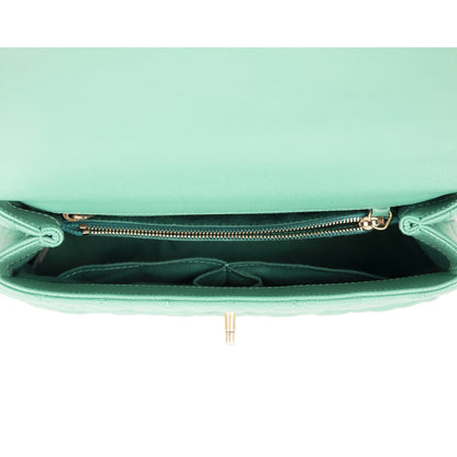 Chanel Medium Green Caviar Coco Handle Bag