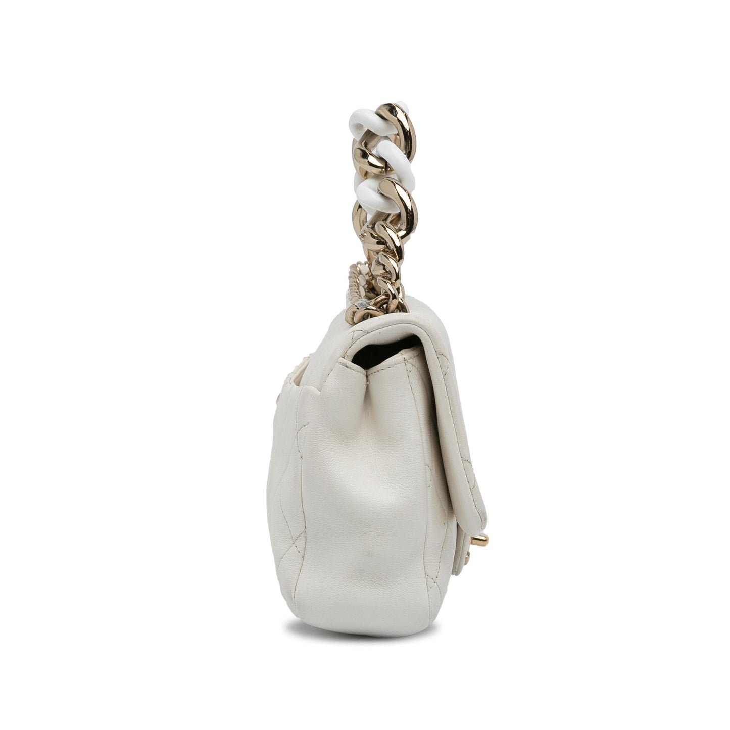 Chanel Medium Lambskin Bicolor Chain Flap Bag