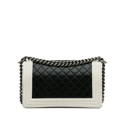 Chanel Medium Lambskin Boy Bicolor Flap Bag (SHG-MjfI80)