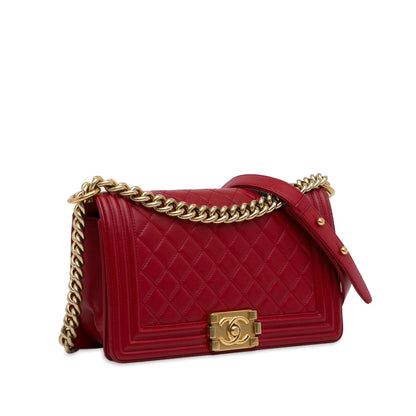 Chanel Medium Lambskin Boy Flap Bag (SHG-4DrSly)