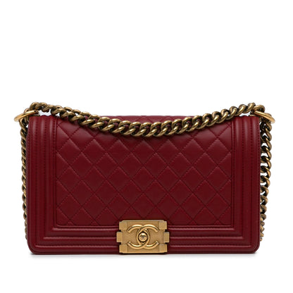 Chanel Medium Lambskin Boy Flap Bag (SHG-OR86HO)