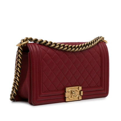Chanel Medium Lambskin Boy Flap Bag (SHG-OR86HO)