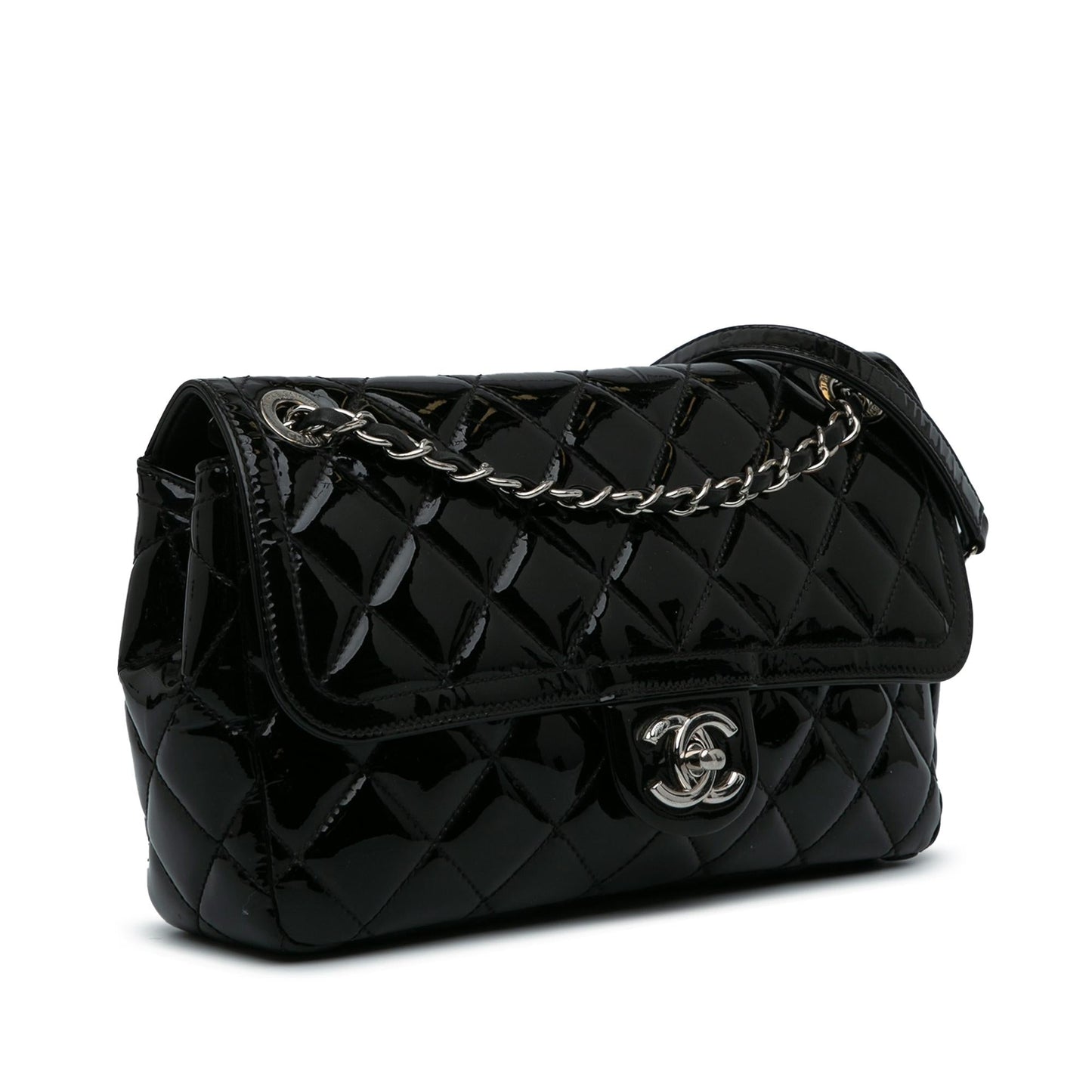 Chanel Medium Patent Coco Shine Flap (SHG-jeEdZZ)