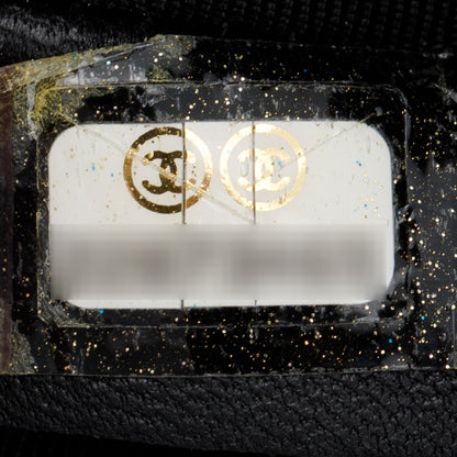 Chanel Medium Quilted Black Lambskin Leather O-Case Clutch