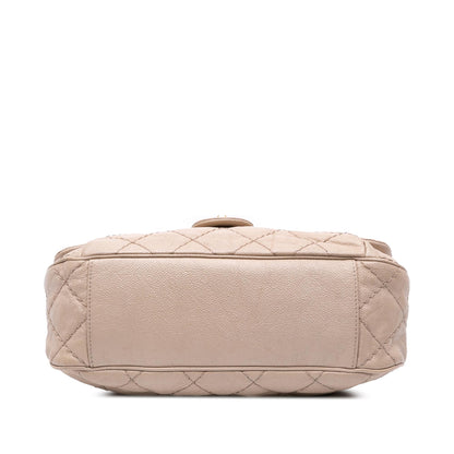 Chanel Medium Quilted Caviar Coco Pleats Messenger Flap