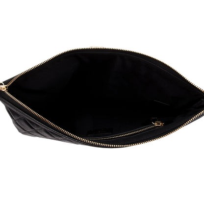 Chanel Medium Quilted Caviar Leather Boy O-Case Clutch
