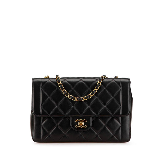 Chanel Medium Quilted Lambskin Border Single Flap (SHG-Tu2Hic)