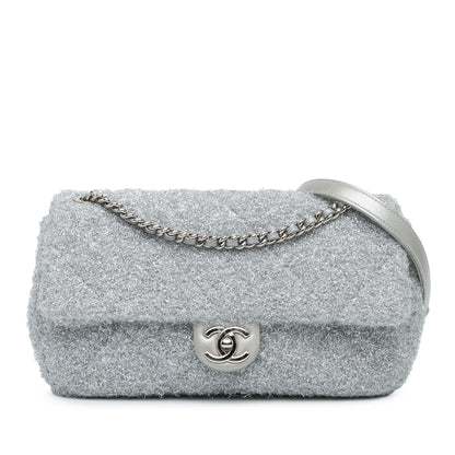 Chanel Medium Quilted Lurex Ground Control Pluto Glitter Flap (SHG-oj7q7D)