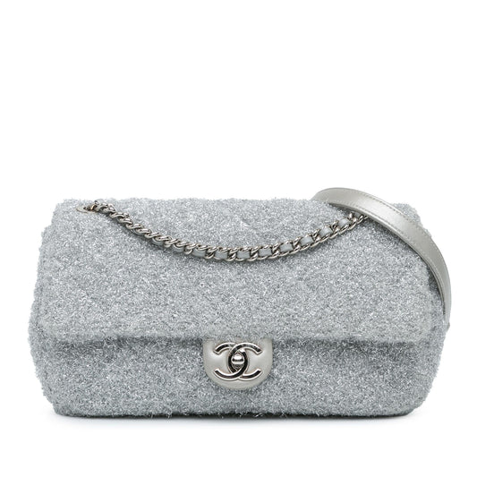 Chanel Medium Quilted Lurex Ground Control Pluto Glitter Flap (SHG-oj7q7D)