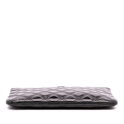 Chanel Medium Quilted Patent O Case Clutch