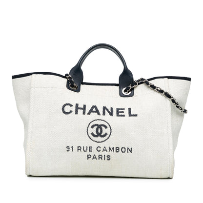 Chanel Medium Raffia Deauville Satchel (SHG-Vr6eIX)