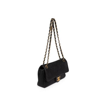 Chanel Medium Surpique Chevron Flap Bag