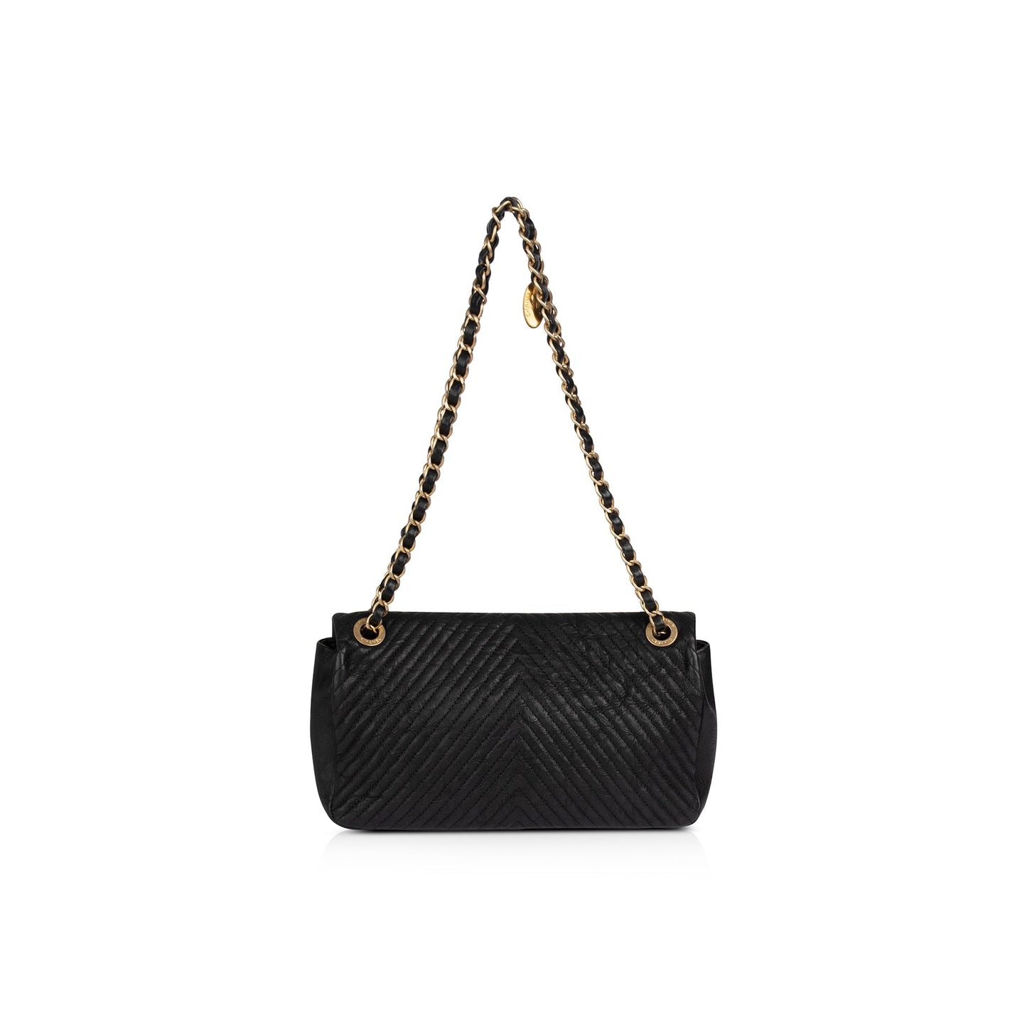 Chanel Medium Surpique Chevron Flap Bag