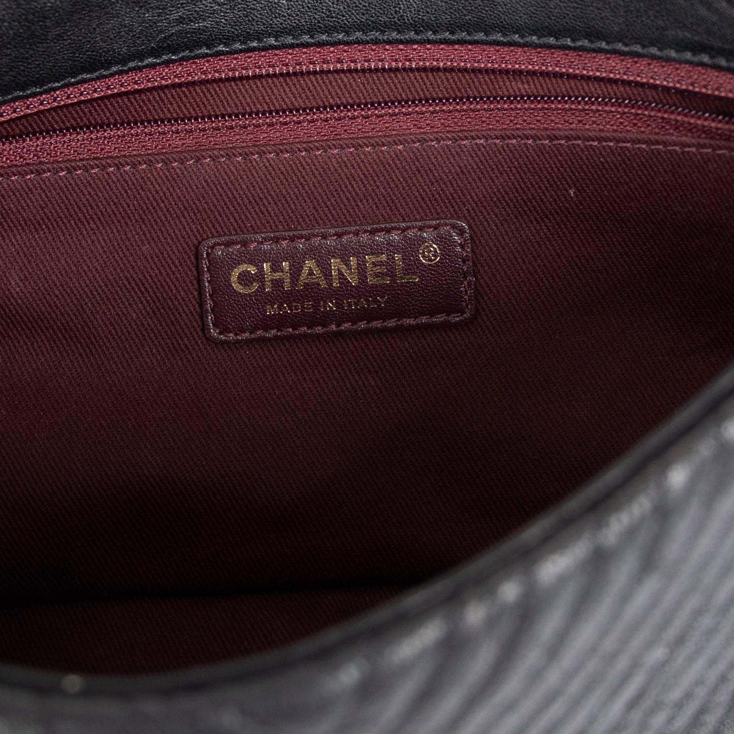 Chanel Medium Surpique Chevron Flap Bag