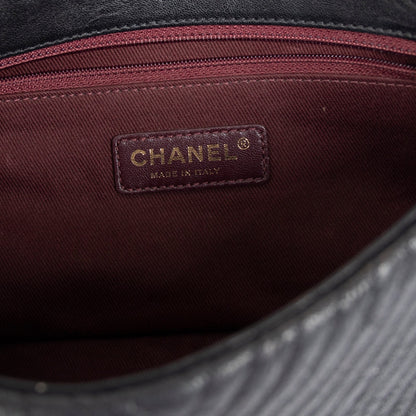 Chanel Medium Surpique Chevron Flap Bag