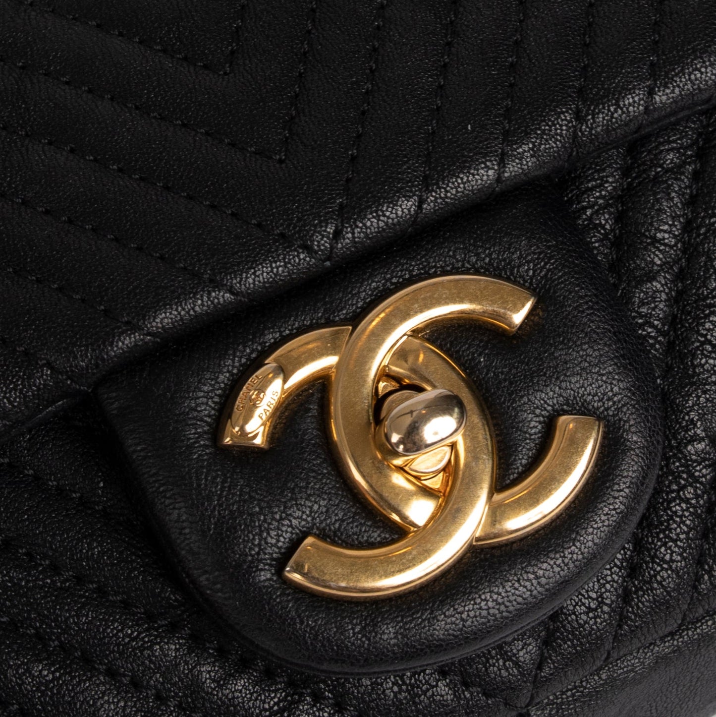 Chanel Medium Surpique Chevron Flap Bag
