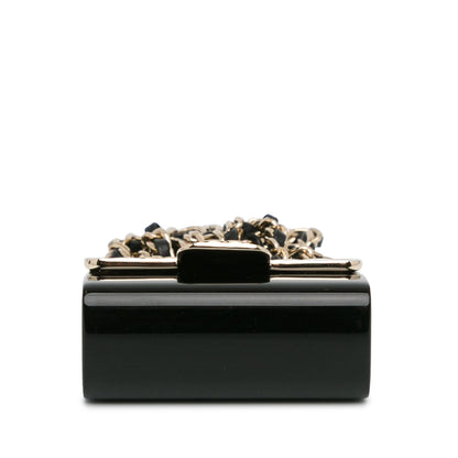Chanel Metal And Resin Chain Flap Pendant Necklace (SHG-E4qmNQ)