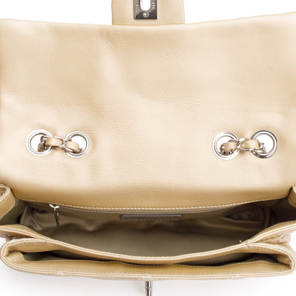 Chanel Metallic Beige Ultimate Stitch Calfskin Leather Flap Bag