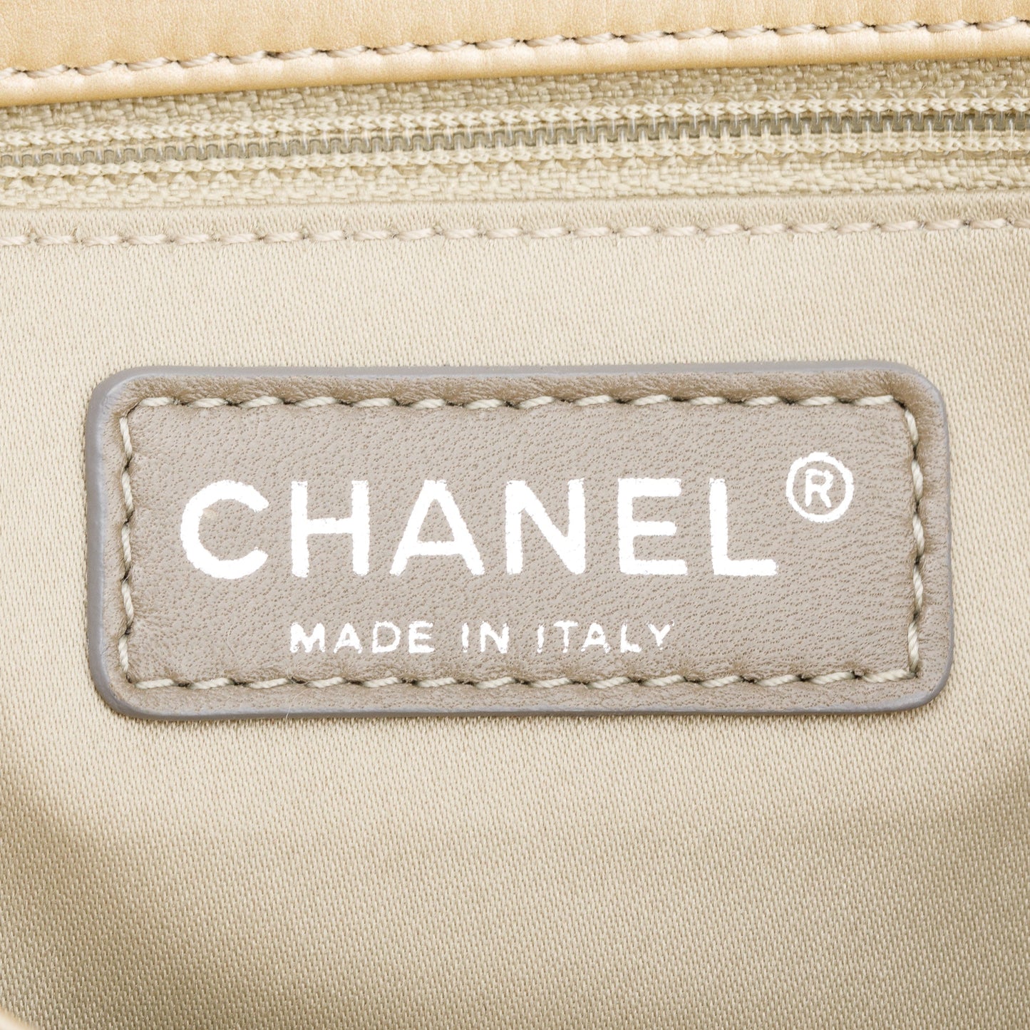 Chanel Metallic Beige Ultimate Stitch Calfskin Leather Flap Bag