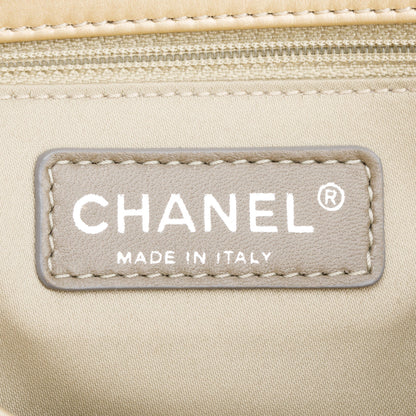 Chanel Metallic Beige Ultimate Stitch Calfskin Leather Flap Bag