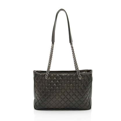 Chanel Metallic Caviar Leather Rock In Rome Medium Tote
