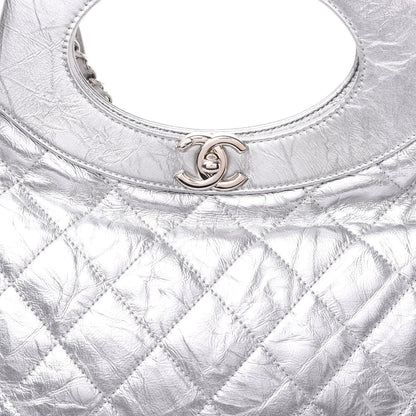 CHANEL METALLIC CRUMPLED CALFSKIN SMALL 31 SHOPPING TOTE BAG