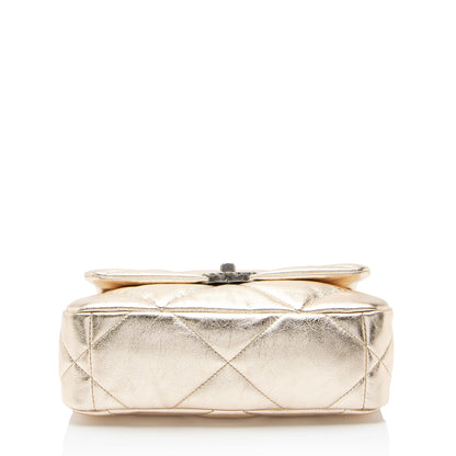 Chanel Metallic Lambskin 19 Medium Flap Shoulder Bag