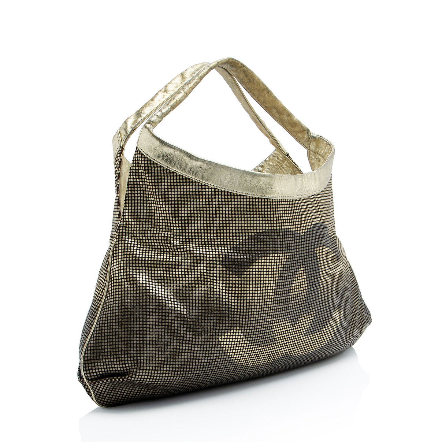 Chanel Metallic Perforated Leather Hollywood Hobo