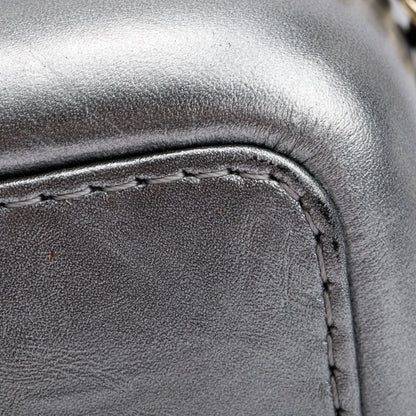 Chanel Metallic Silver Aged Calfskin Leather Small Gabrielle Backpack