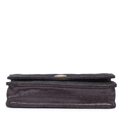 Chanel Metiers d’Art Quilted Iridescent Lambskin Tartan Button Wallet On Chain