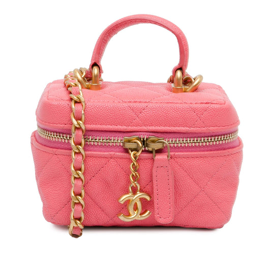 Chanel Micro Caviar Chain Vanity Bag (SHG-LbgD5F)