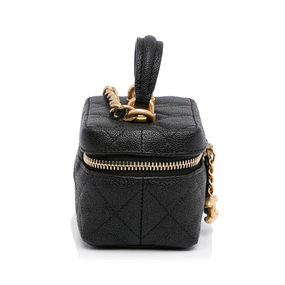 Chanel Micro Caviar Vanity Case with Chain