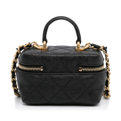 Chanel Micro Caviar Vanity Case with Chain