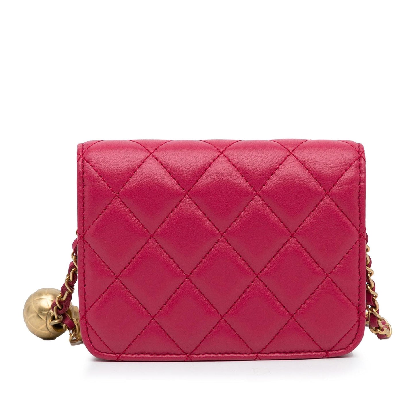 Chanel Mini CC Matelasse Pearl Crush Lambskin Crossbody Bag